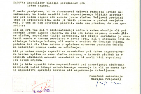 Navodilo glede ravnanja uradov.