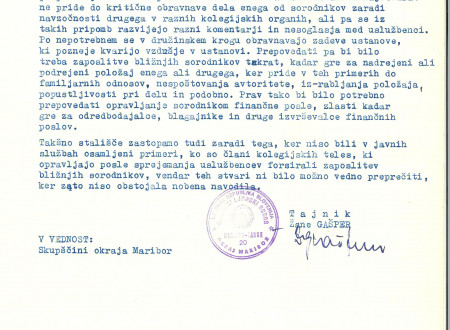 The third page of the answer from Maribor.