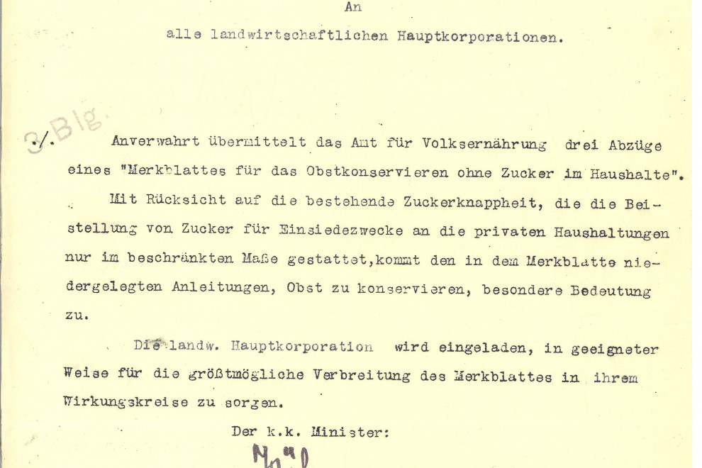 Letter in German.