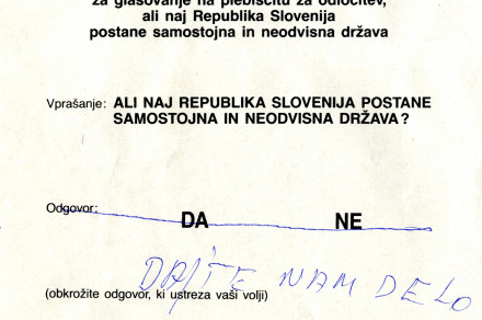 Neveljavne glasovnice na plebiscitu o samostojnosti Slovenije 