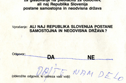 Invalid Ballot Papers Casted at the Plebiscite for the Slovenian Independence