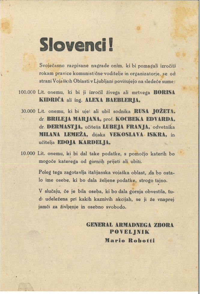 Proclamation of August 1942.