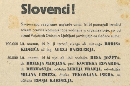 80 let od začetka velike italijanske ofenzive na Dolenjskem in Notranjskem