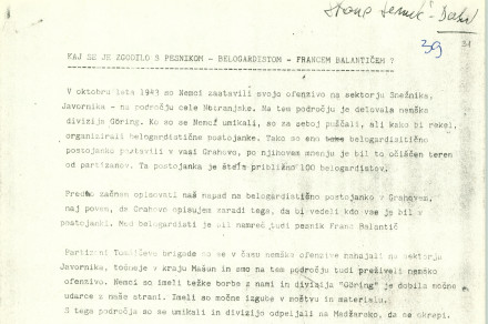 »Vse je napravil Kajuh za rešitev Balantiča, ali Balantič ga ni hotel slišati …« 