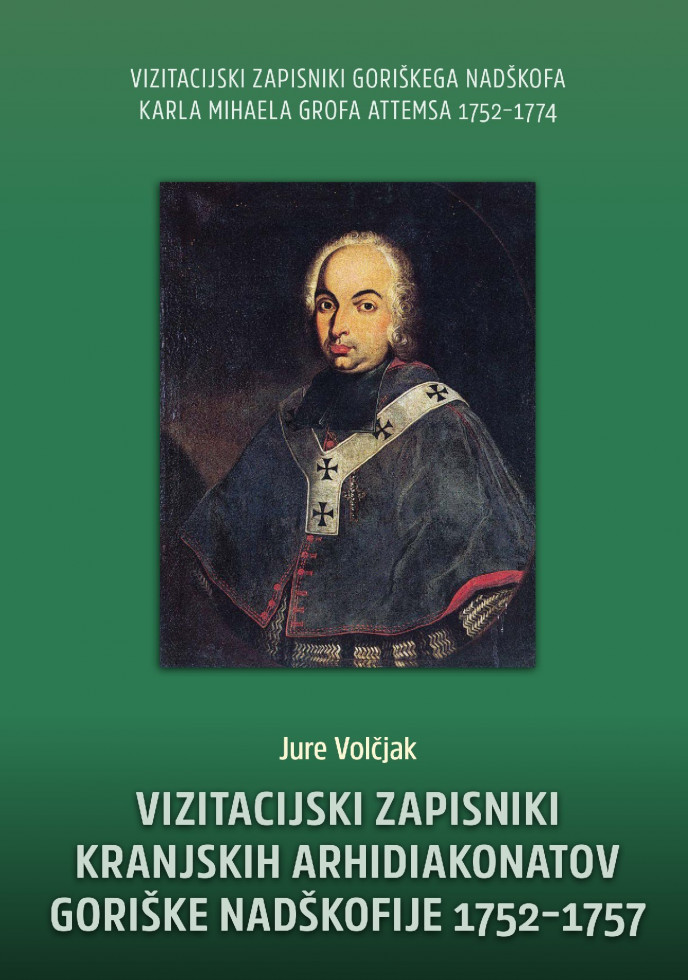 Naslovnica petega zvezka objav pastoralnih vizitacij prvega goriškega nadškofa Karla Mihaela grofa Attemsa.