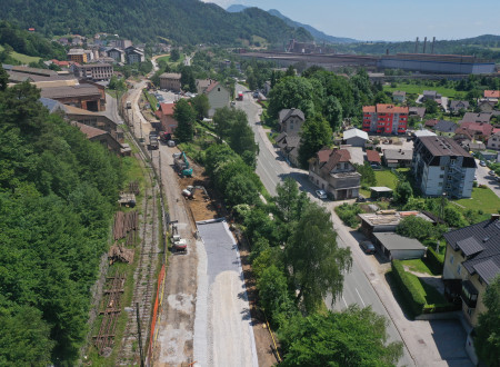 Gradbena dela na odseku Lesce Bled–Jesenice