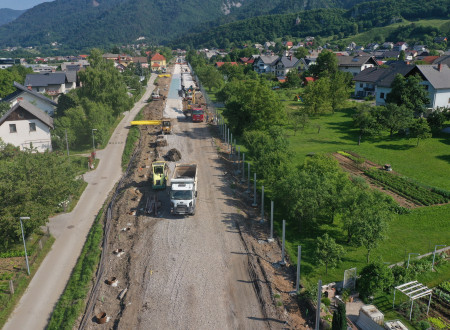 Gradbena dela na odseku Lesce Bled–Jesenice