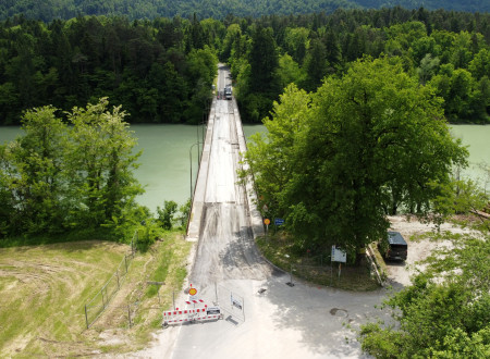 Most čez Dravo med Rušami in Selnico ob Dravi - pogled iz desnega brega