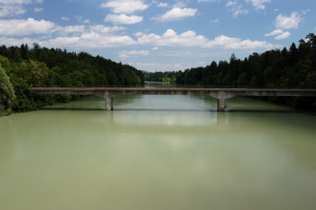 Most čez Dravo med Rušami in Selnico ob Dravi - pogled iz zahodne strani
