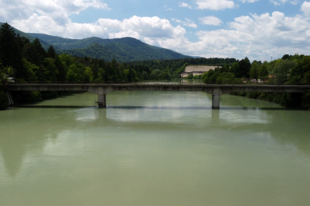Most čez Dravo med Rušami in Selnico ob Dravi - pogled iz vzhodne strani