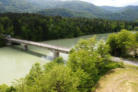 Most čez Dravo med Rušami in Selnico ob Dravi