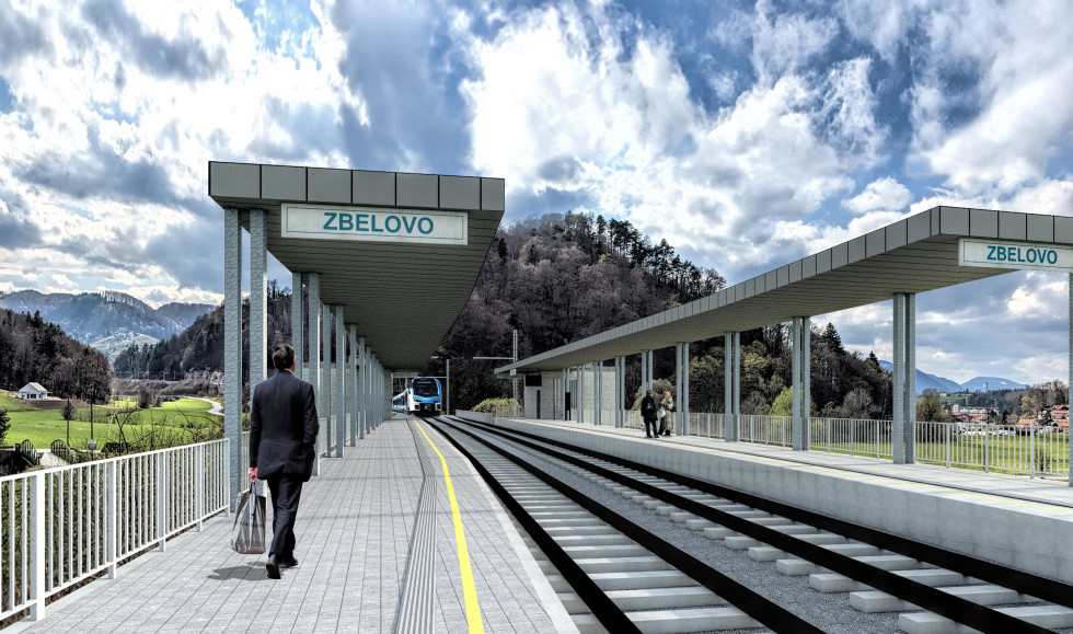 Vizualizacija novega železniškega postajališča Zbelovo