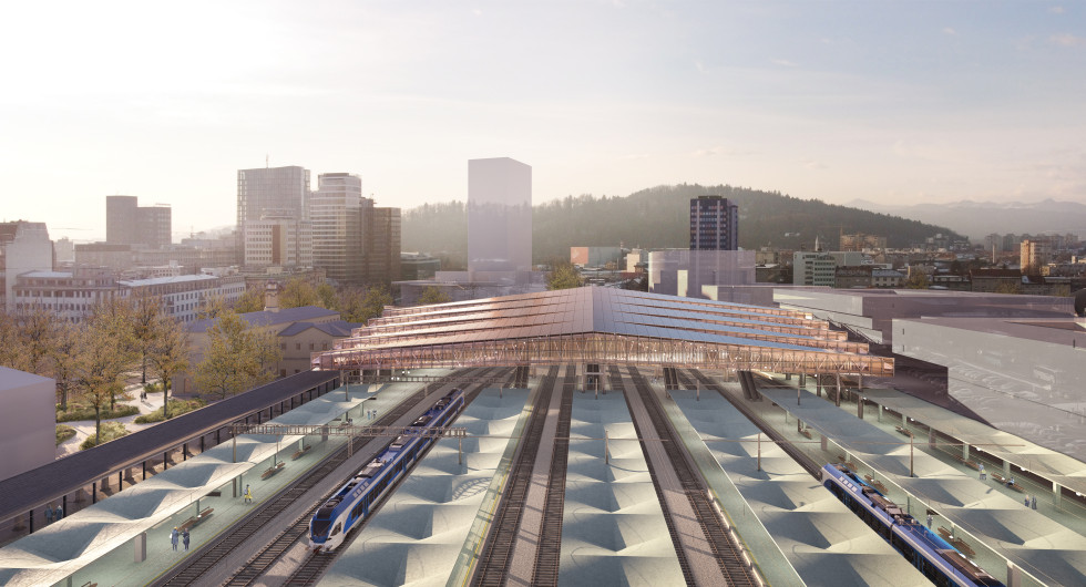 Vizualizacija železniške postaje Ljubljana