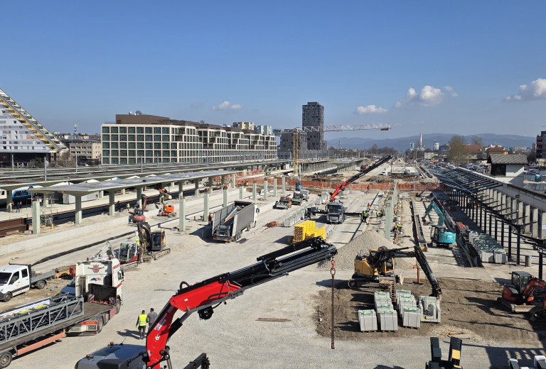 Nadgradnja železniške postaje Ljubljana napreduje: nadaljujejo se dela na južni strani