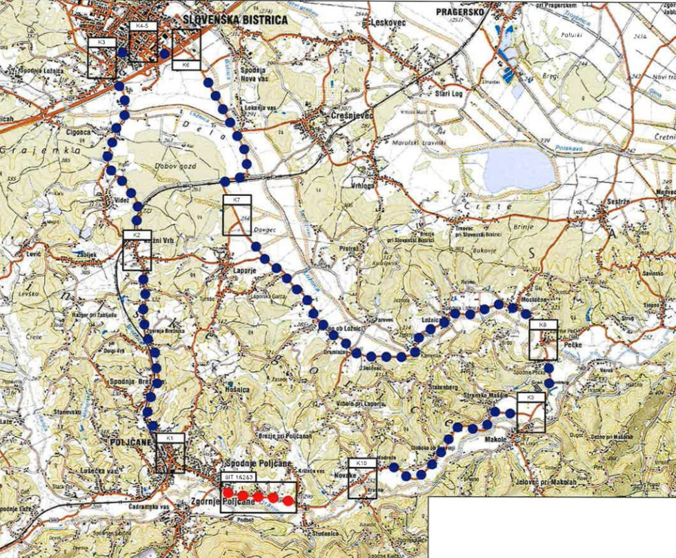 Prikaz obvoza v času zapore 