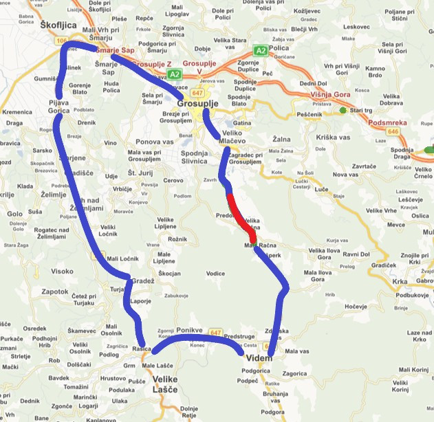 Obvoz Račna - Mlačevo