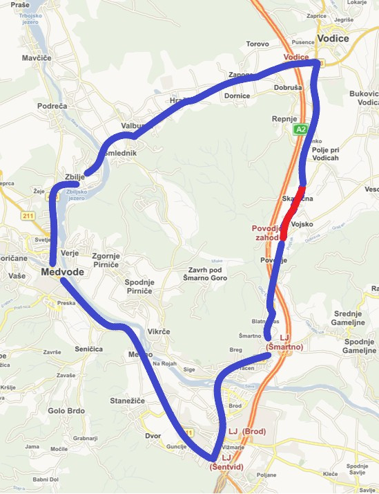 Skica obvoza Skaručna 