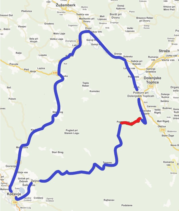 Obvoz Željne-Rog-Baza-Podturn