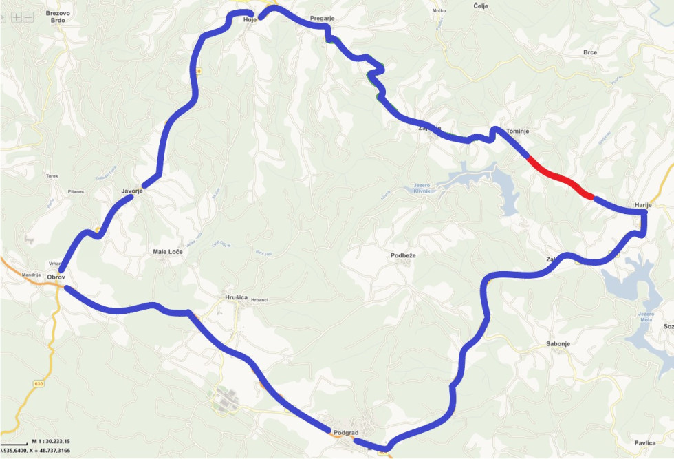 Pregarje Harije obvoz