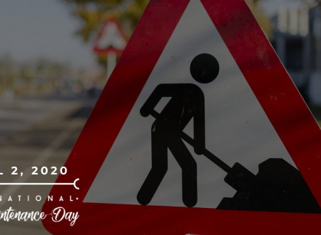 Plakat ob mednarodnem dnevu vzdrževanja cest. Na plakatu je logotip in prometni znak delo na cesti.