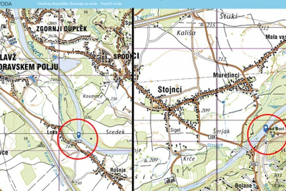 Slika prikazuje lokacijo aktivnosti 10.1.1 na topografski karti.
