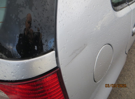 Zadnji del osebnega avtomobila Volkswagen Polo 1.4