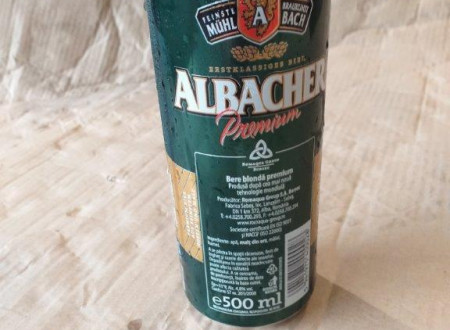 Pločevinka 0,5l - Svetlo pivo znamke ALBACHER