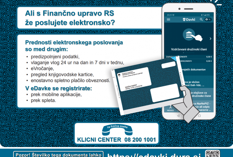 Finančna uprava izdala drugi sveženj informativnih izračunov dohodnine za leto 2022