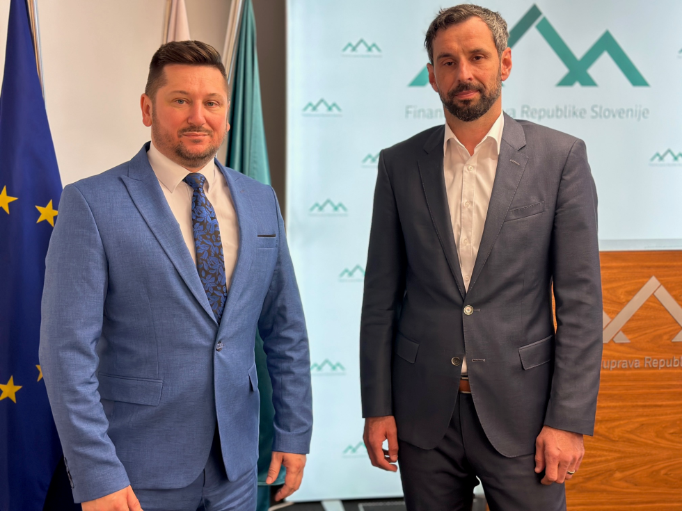 Z desne: generalni direktor Finančne uprave RS Peter Grum in v. d. generalnega direktorja Davčne uprave Federacije BIH Admir Omerbašić