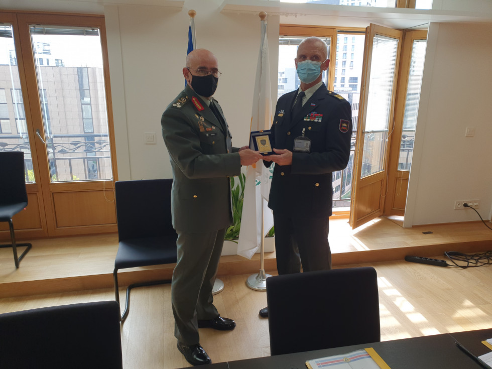Major General Robert Glavaš also Chief of the Cypriot National Guard Lieutenant General Dimokritis Zervakis