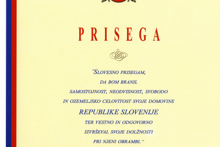 Besedilo slovesne prisege pripadnikov Slovenske vojske
