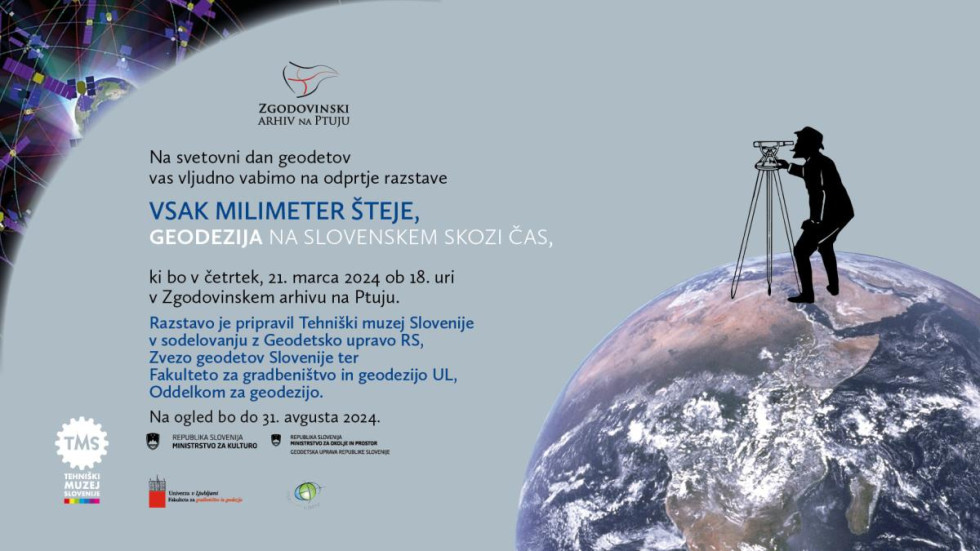 Plakat z vabilom na odprtje razstave Vsak milimeter šteje, 21. marca 2024 ob 18. uri v Zgodovinskem arhivu na Ptuju
