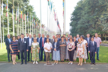 Skupinska slika udeležencev plenarnega zasedanja evropskega regionalnega odbora skupine strokovnjakov za globalno upravljanje prostorskih podatkov UN GGIM Europa