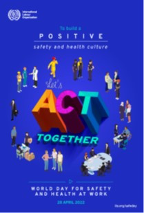 Promocijska fotografija ob svetovnem dnevu varnosti in zdravja pri delu - "act together". 