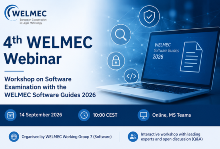 4. WELMEC webinar: Delavnica o novem pristopu preskušanja programske opreme v merilnih instrumentih