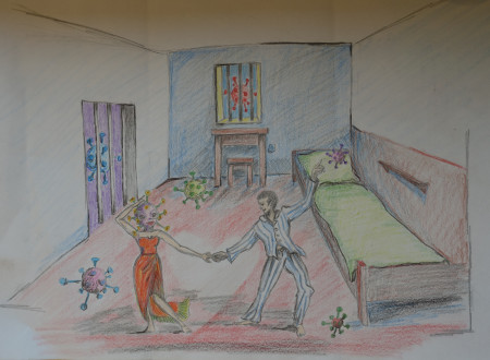 Likovni natečaj Moje "korona obdobje" v zaporu - 2. nagrajena ilustracija