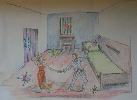 Likovni natečaj Moje "korona obdobje" v zaporu - 2. nagrajena ilustracija