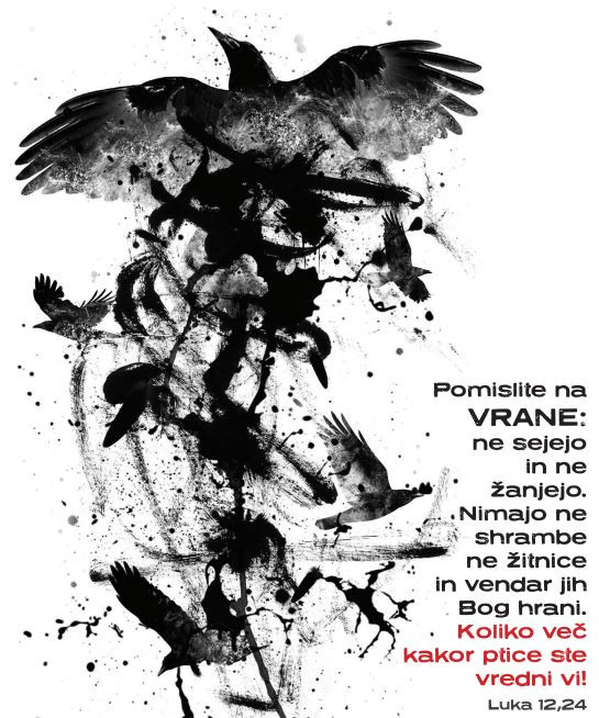 Plakat tedna zaporov 2021 Pomislite na vrane