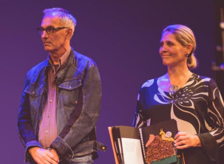 Ivan Markovič, v. d. direktorja Osrednje knjižnice Koper in Tjaša Ulčar Jesih, psihologinja v zaporu Koper