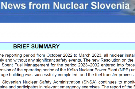 Jedrske novice za tujino The News from Nuclear Slovenia (v angleškem jeziku)