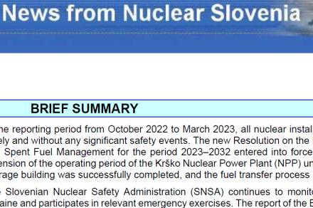Jedrske novice za tujino, angleško The News from Nuclear Slovenia (v angleškem jeziku)