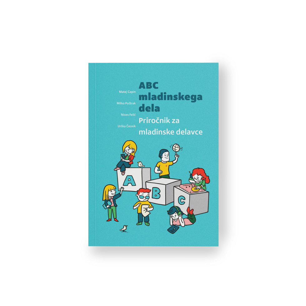 Na sliki je ilustracija za naslovnico knjige, ki prikazuje mladinske delavce med delom