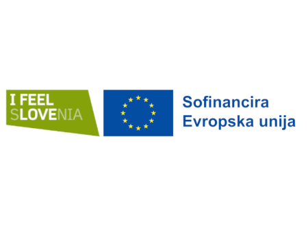 Logo "I feel Slovenia" in "Sofinancira Evropska unija"