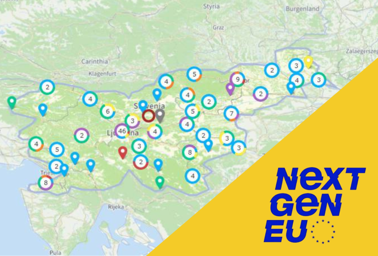 Na zemljevidu evropskega Mehanizma za okrevanje in odpornost novi primeri projektov iz Slovenije