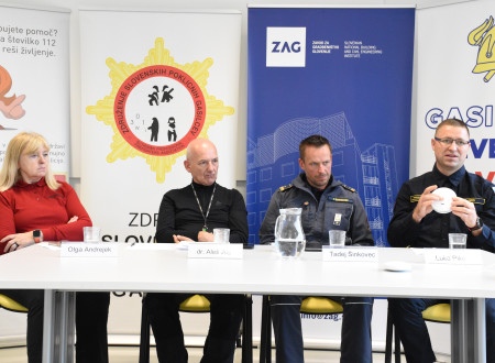 Olga Andrejek, dr. Aleš Jug, Tadej Šinkovec in Luka Piko