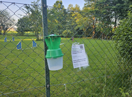 Past postavljena na ograji