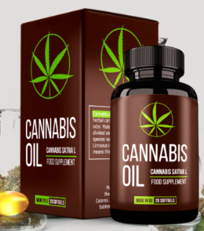Slika embalaže prehranskega dopolnila CANNABIS olje in CANNABIS olje v kapsulah
