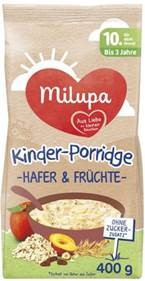 MILUPA PORRIDGE kaša oves in sadje za otroke od 10. meseca do 3. leta starosti