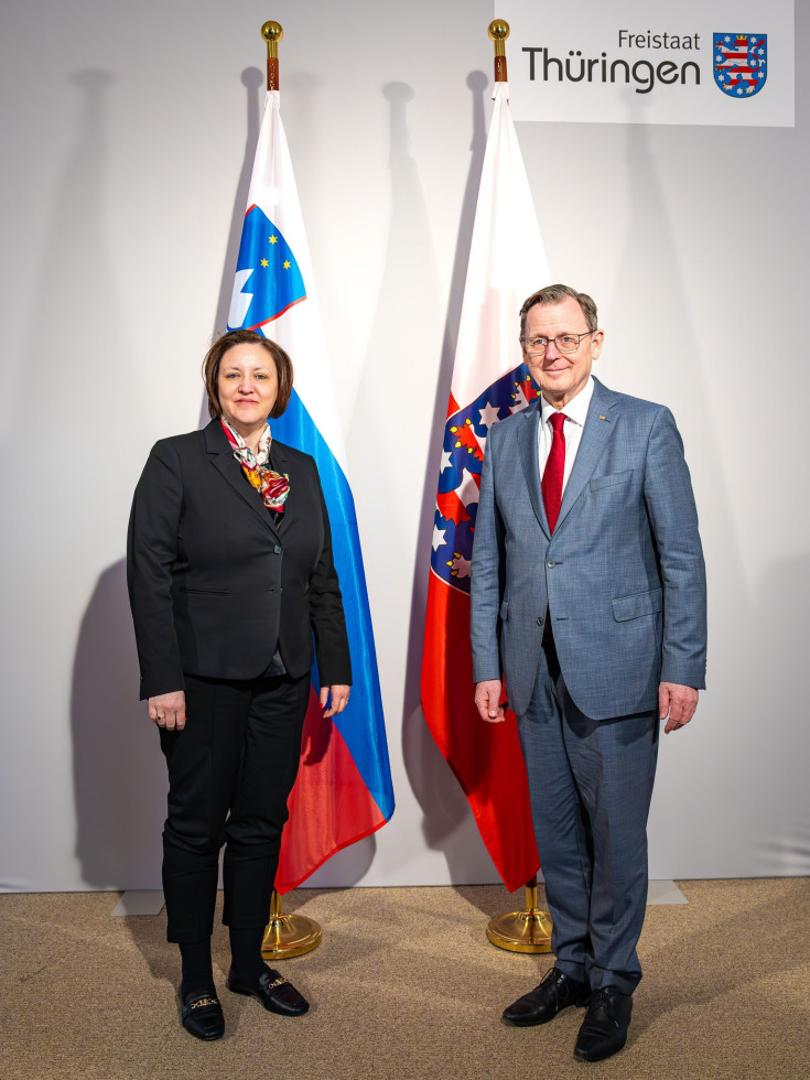 Veleposlanica dr. Polak Petrič in ministrski predsednik Ramelow 
