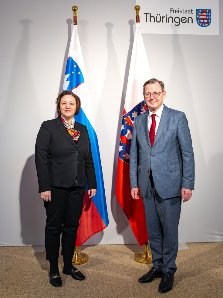 Botschafterin Dr. Polak Petrič und Ministerpräsident Ramelow